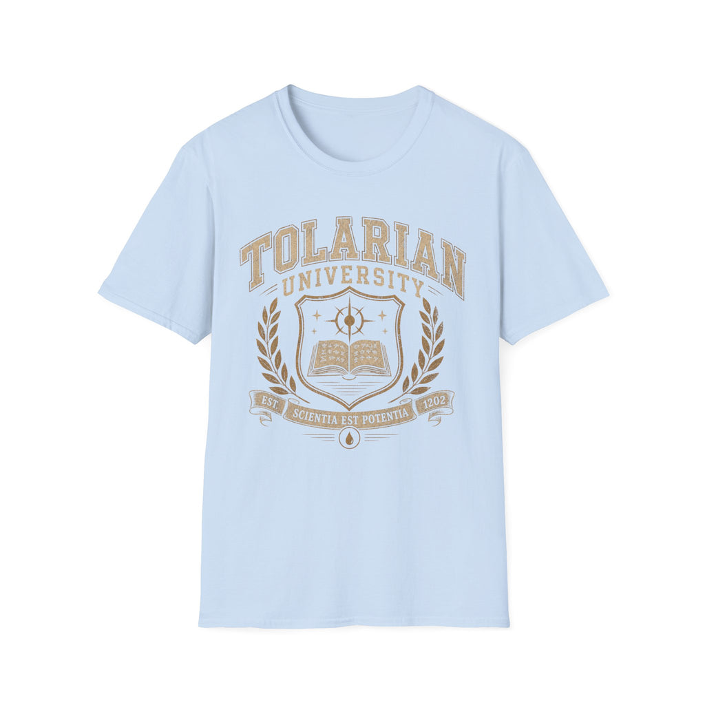 Tolarian University Crest T-Shirt — Collegiate Magic School Tee