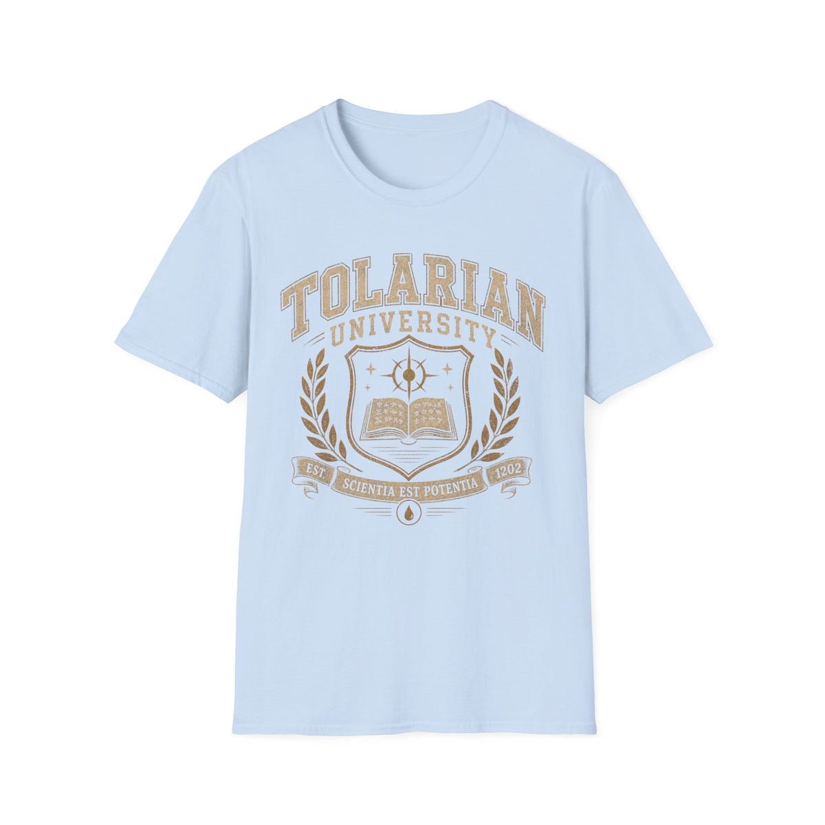 Tolarian University Crest T-Shirt — Collegiate Magic School Tee