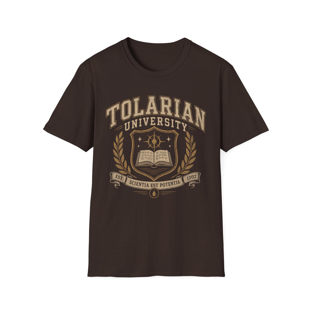 Tolarian University Crest T-Shirt — Collegiate Magic School Tee