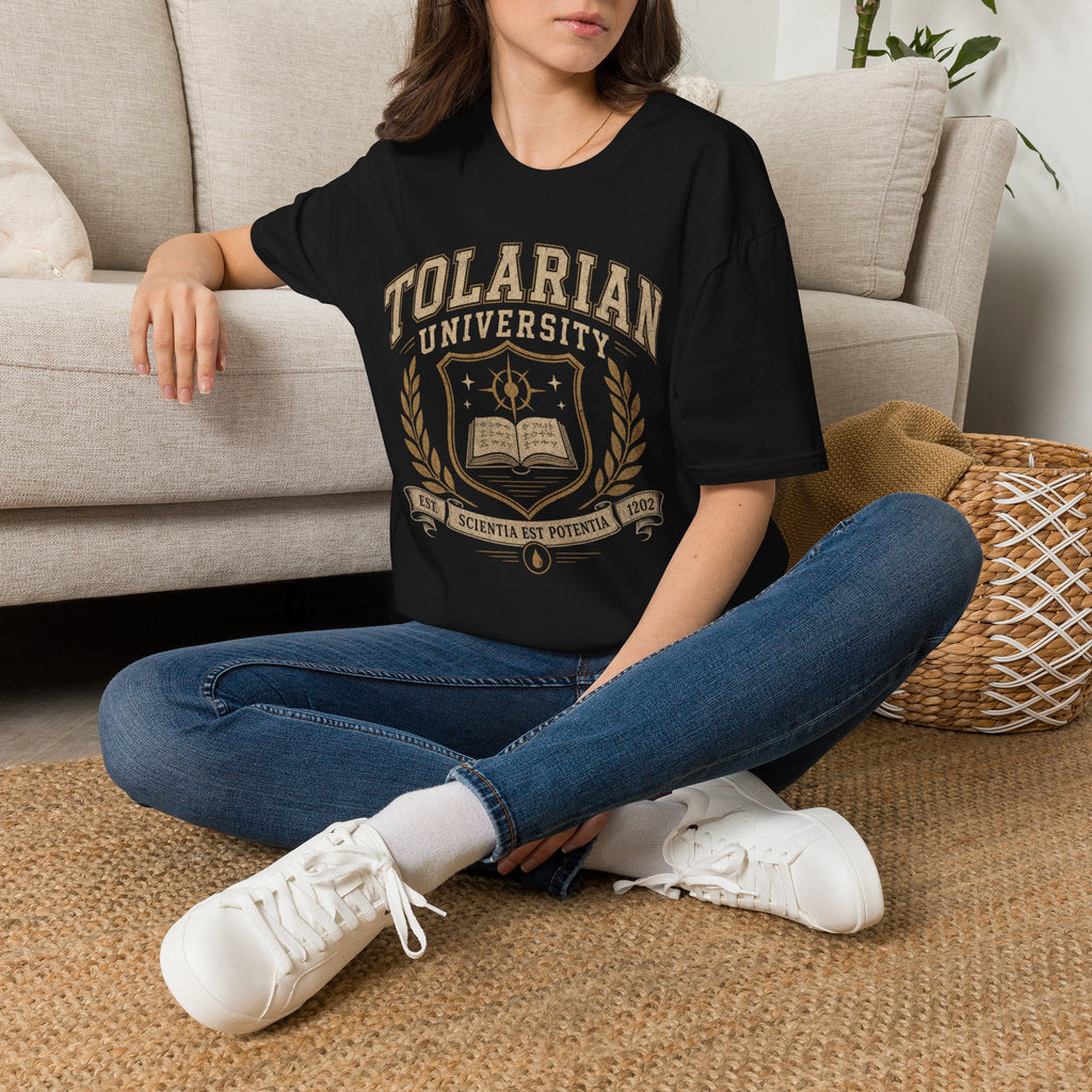 Tolarian University Crest T-Shirt — Collegiate Magic School Tee