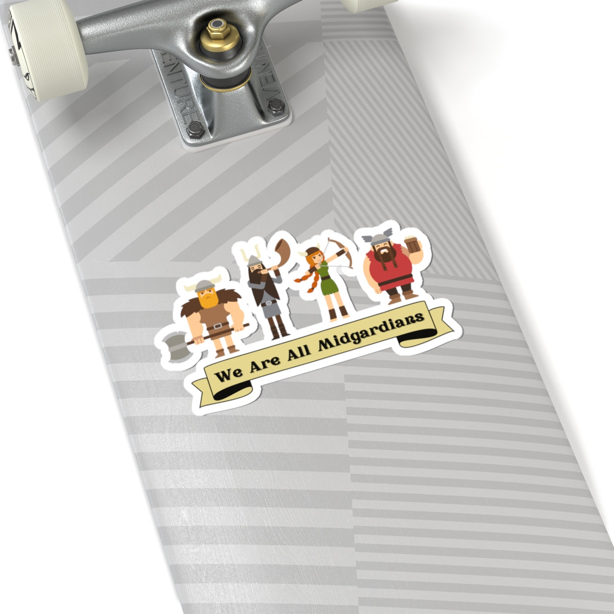 We Are All Midgardians Kiss-Cut Sticker | Viking Characters Banner