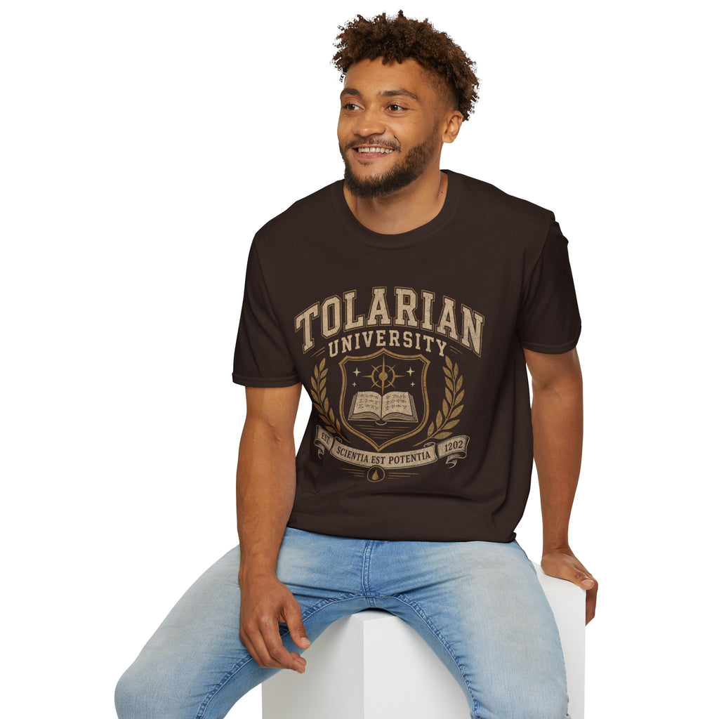 Tolarian University Crest T-Shirt — Collegiate Magic School Tee