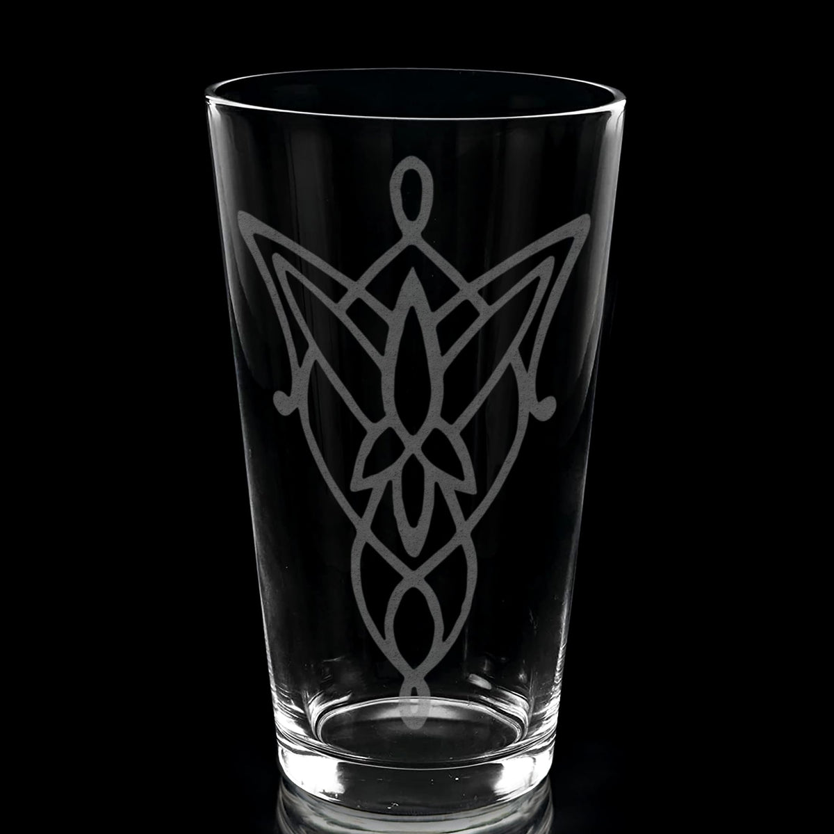 ARWEN EVENSTAR PENDANT Engraved 16oz Pint Glass | Inspired by Tolkien The Ones Hobbits and Middle Earth | Great Christmas Gift Idea | Unique Elvish Hobbit Wizard Fantasy Decor!