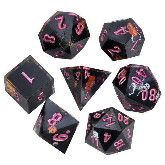 Core-Wrapped Dice Heart Dice Skull Pumpkin W20 Dice D20 Dragon and Dungeon Dice Dice Sharp Corners Dices Polyhedral Role Playing Gaming Dices Polyhedral Role Playing Gaming Dices