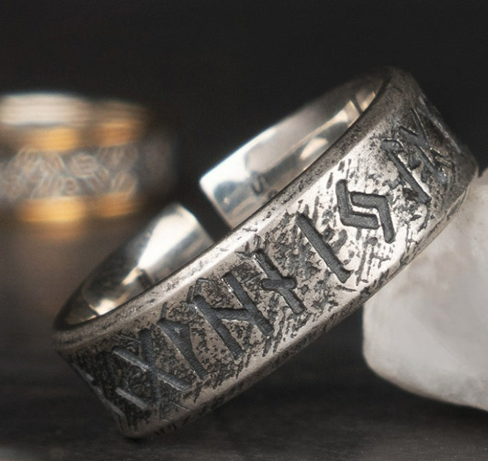 Nordic Viking Luen Letters Ring