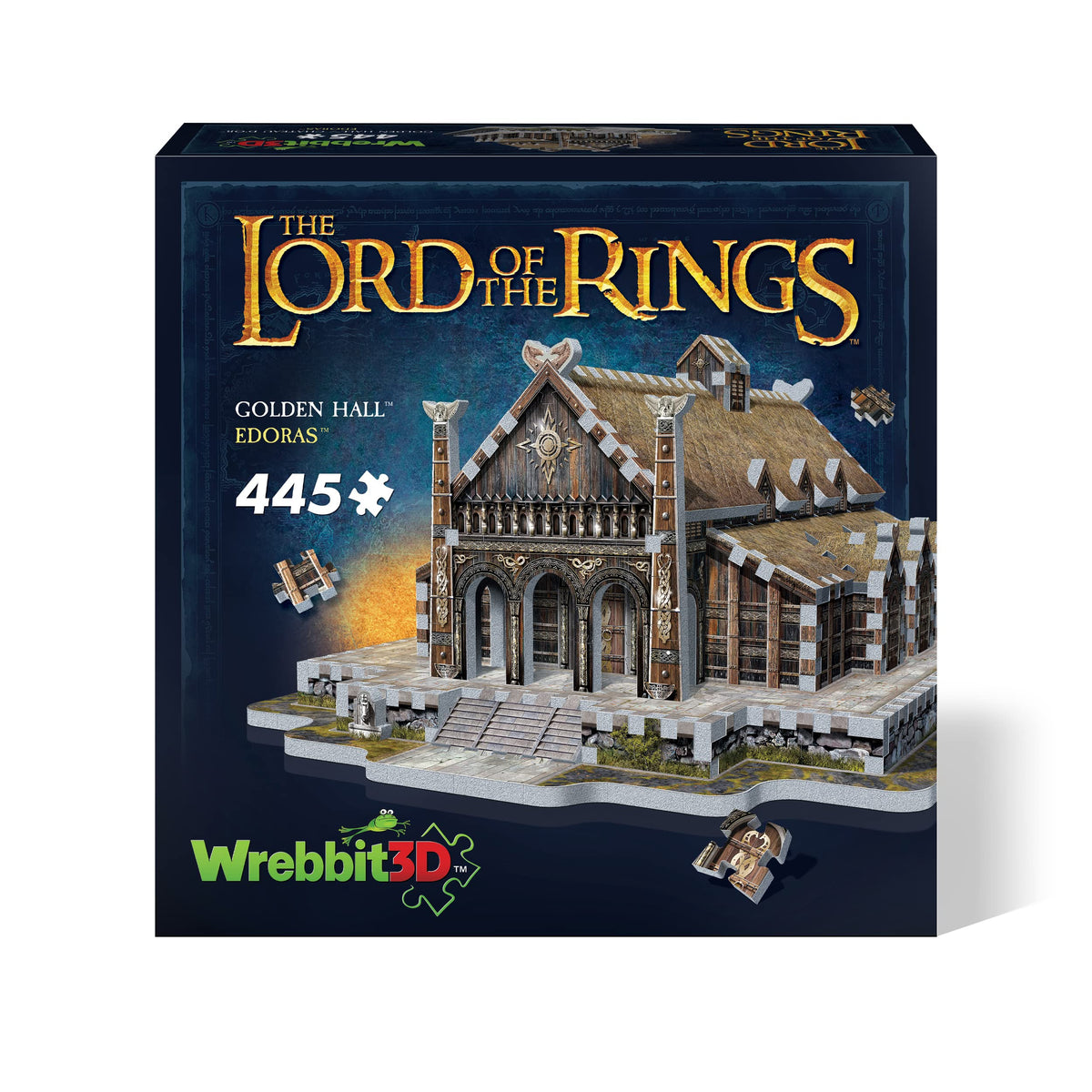 Wrebbit3D Lord of The Rings Golden Hall Edoras 3D Jigsaw Puzzle for Teens and Adults | 445 Jigsaw Puzzle Pieces | Not Just an Ordinary Model Kit for Adults for Lord of The Rings Fans
