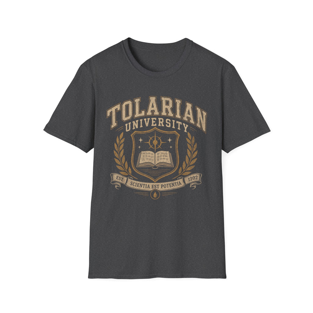 Tolarian University Crest T-Shirt — Collegiate Magic School Tee