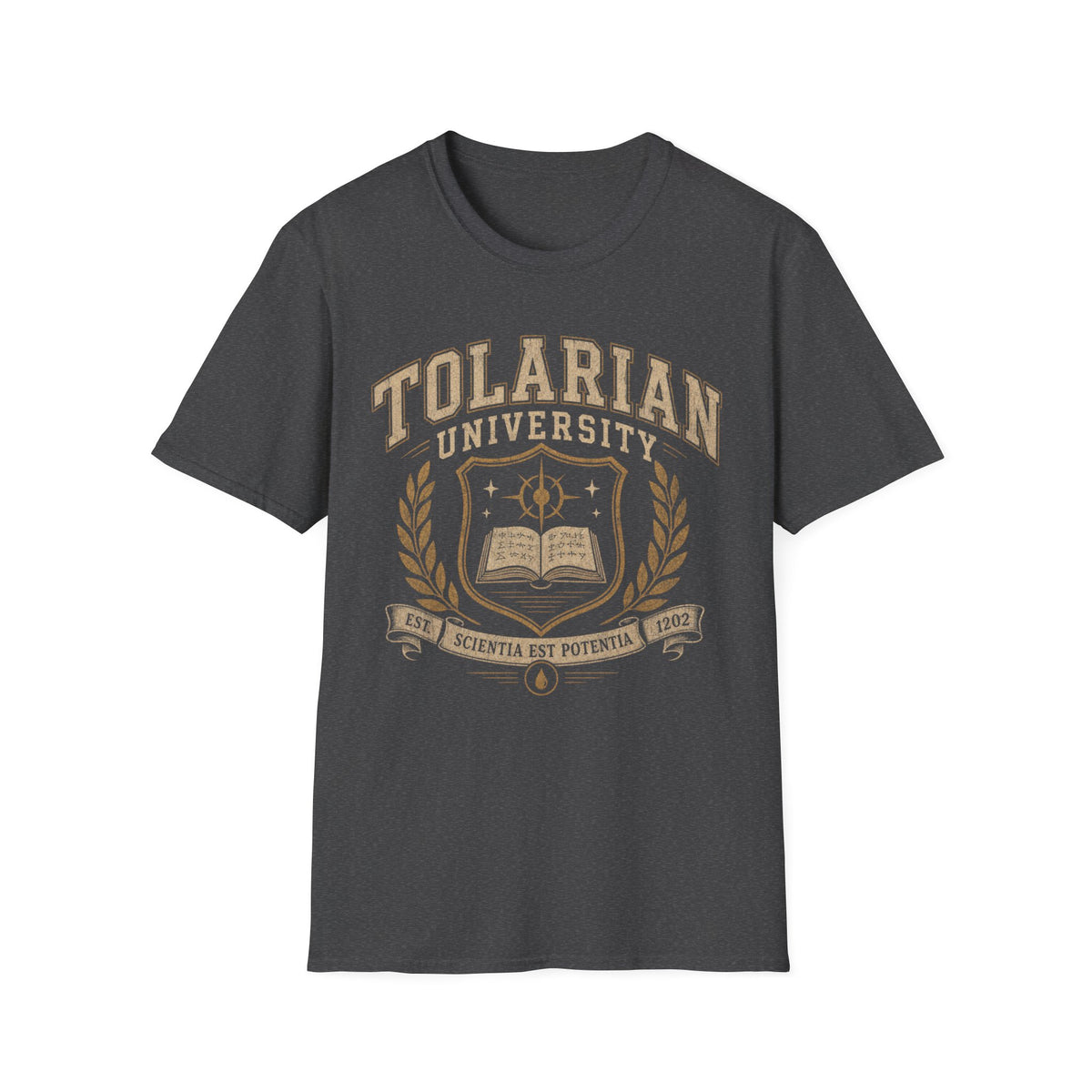 Tolarian University Crest T-Shirt — Collegiate Magic School Tee