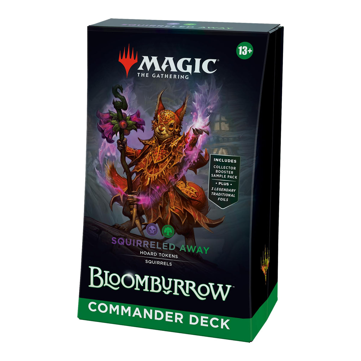 Magic: The Gathering Bloomburrow Commander Deck - Family Matters (100-Card Deck, 2-Card Collector Booster Sample Pack + Accessories)