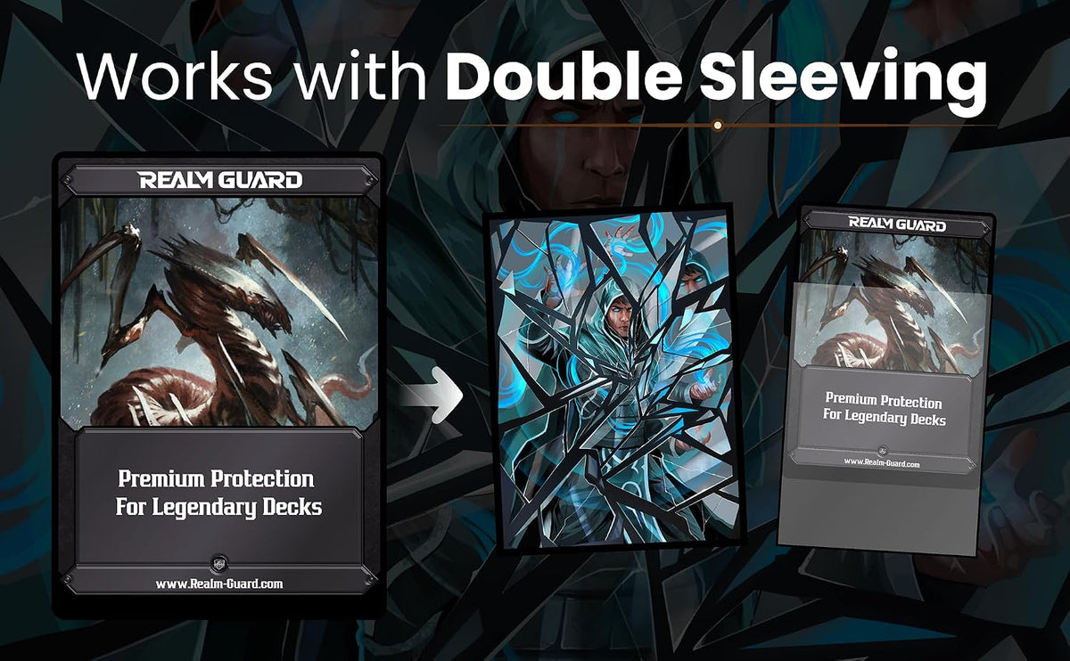 (Fractured Mage) 100% Hand-Drawn 100ct Textured Matte TCG/MTG Card Art Sleeves by Realm Guard