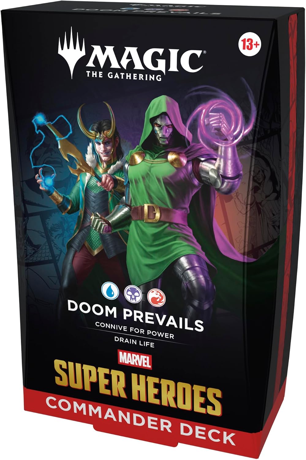 Magic: The Gathering | Marvel Super Heroes Commander Deck - Doom Prevails (100-Card Deck + Accessories)