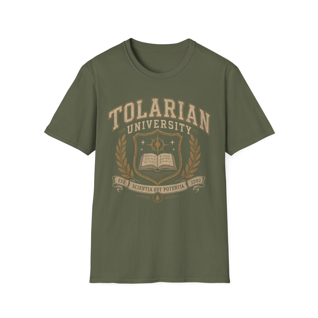 Tolarian University Crest T-Shirt — Collegiate Magic School Tee
