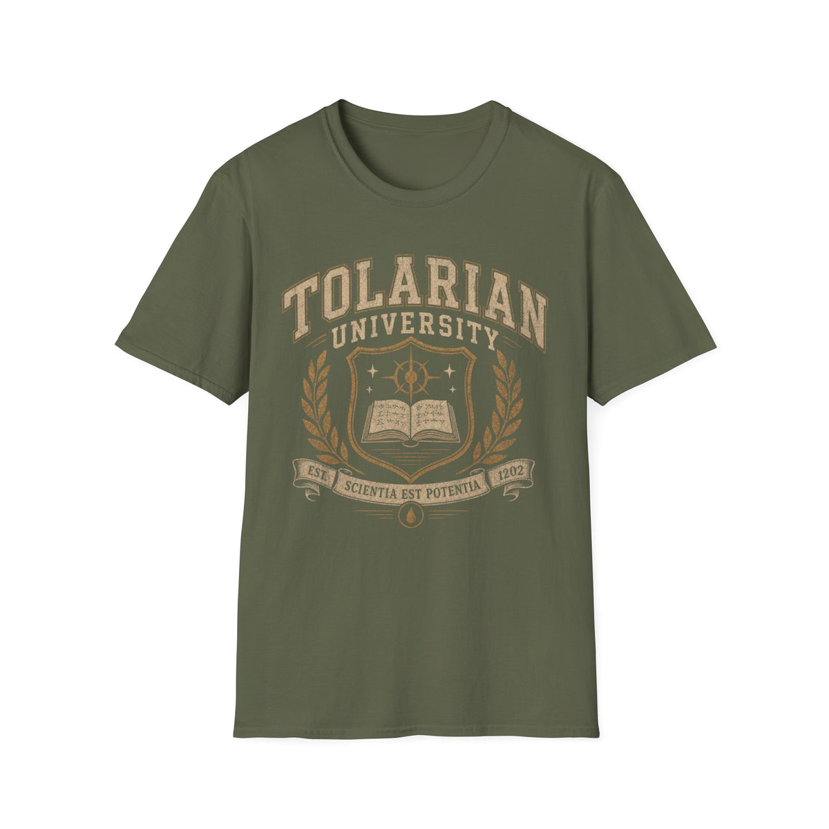 Tolarian University Crest T-Shirt — Collegiate Magic School Tee