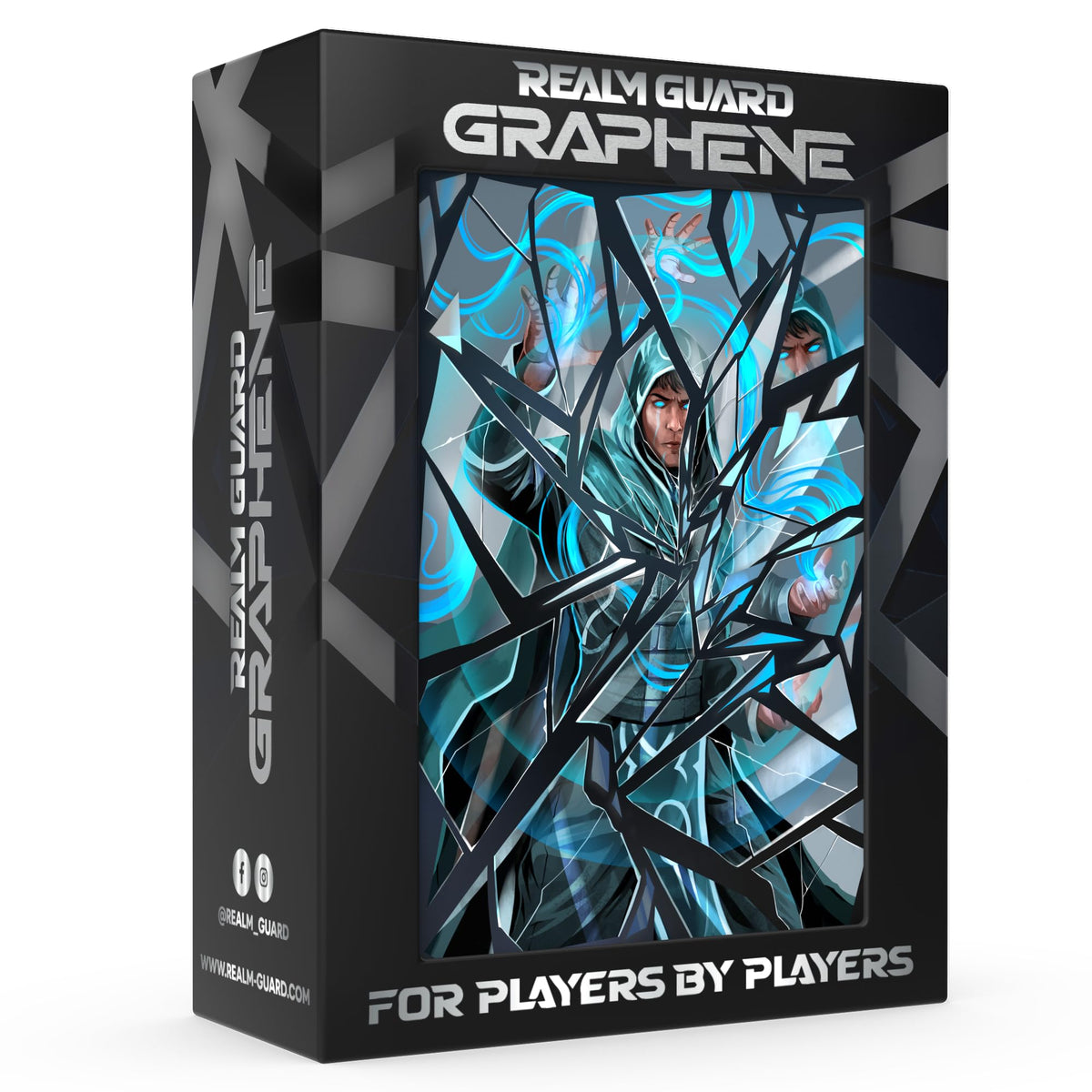 (Fractured Mage) 100% Hand-Drawn 100ct Textured Matte TCG/MTG Card Art Sleeves by Realm Guard