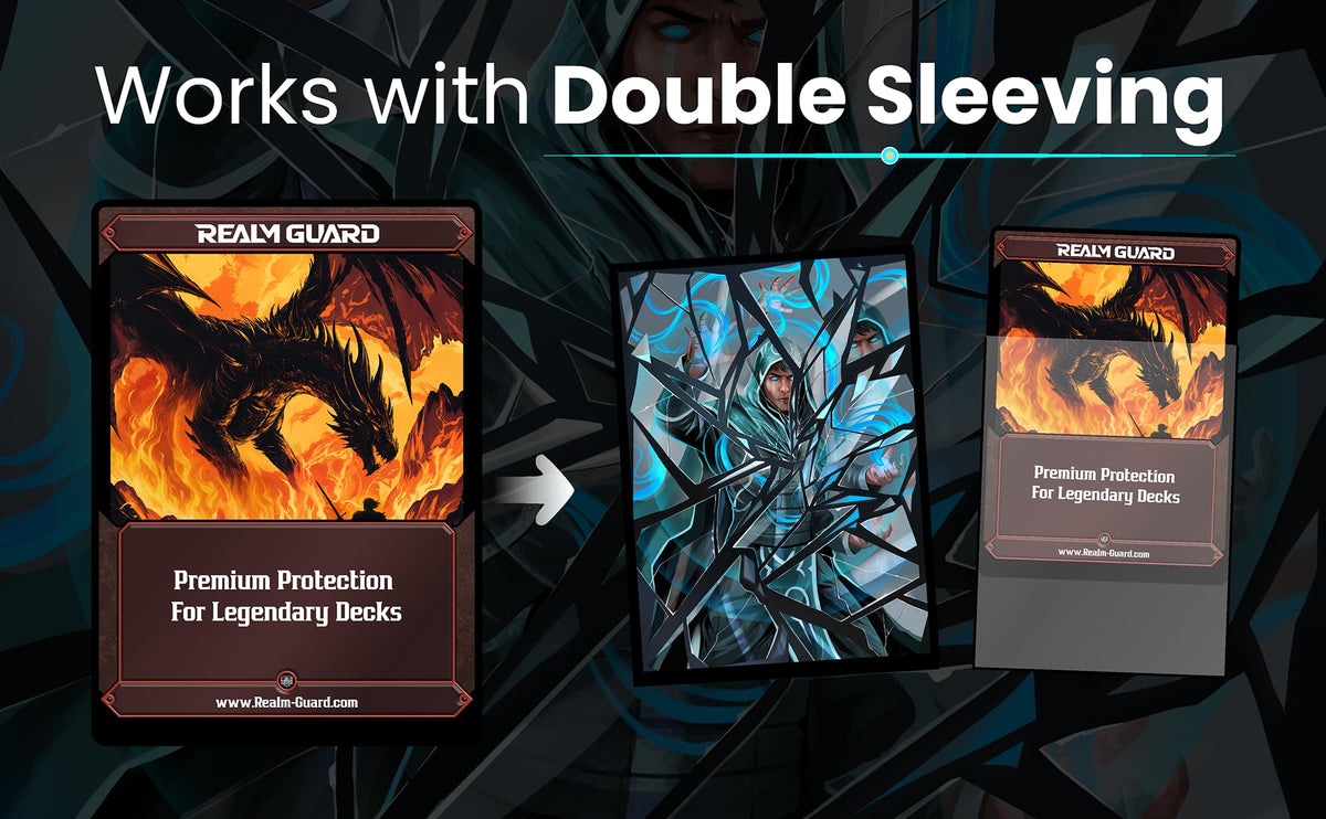 (Fractured Mage) 100% Hand-Drawn 100ct Textured Matte TCG/MTG Card Art Sleeves by Realm Guard