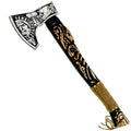Splitting Axe 20" Camping Chopping Hatchet for Firewood Splitting Forged Carbon Steel Norse Viking Axe Tomahawk Axe Viking Hatchet - Viking Bearded Axe Camping Axe Hatchet - 2028