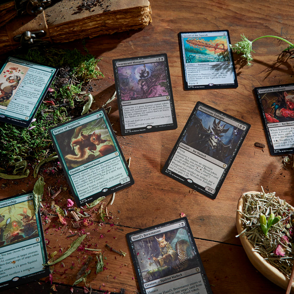 Magic: The Gathering Bloomburrow Commander Deck - Family Matters (100-Card Deck, 2-Card Collector Booster Sample Pack + Accessories)