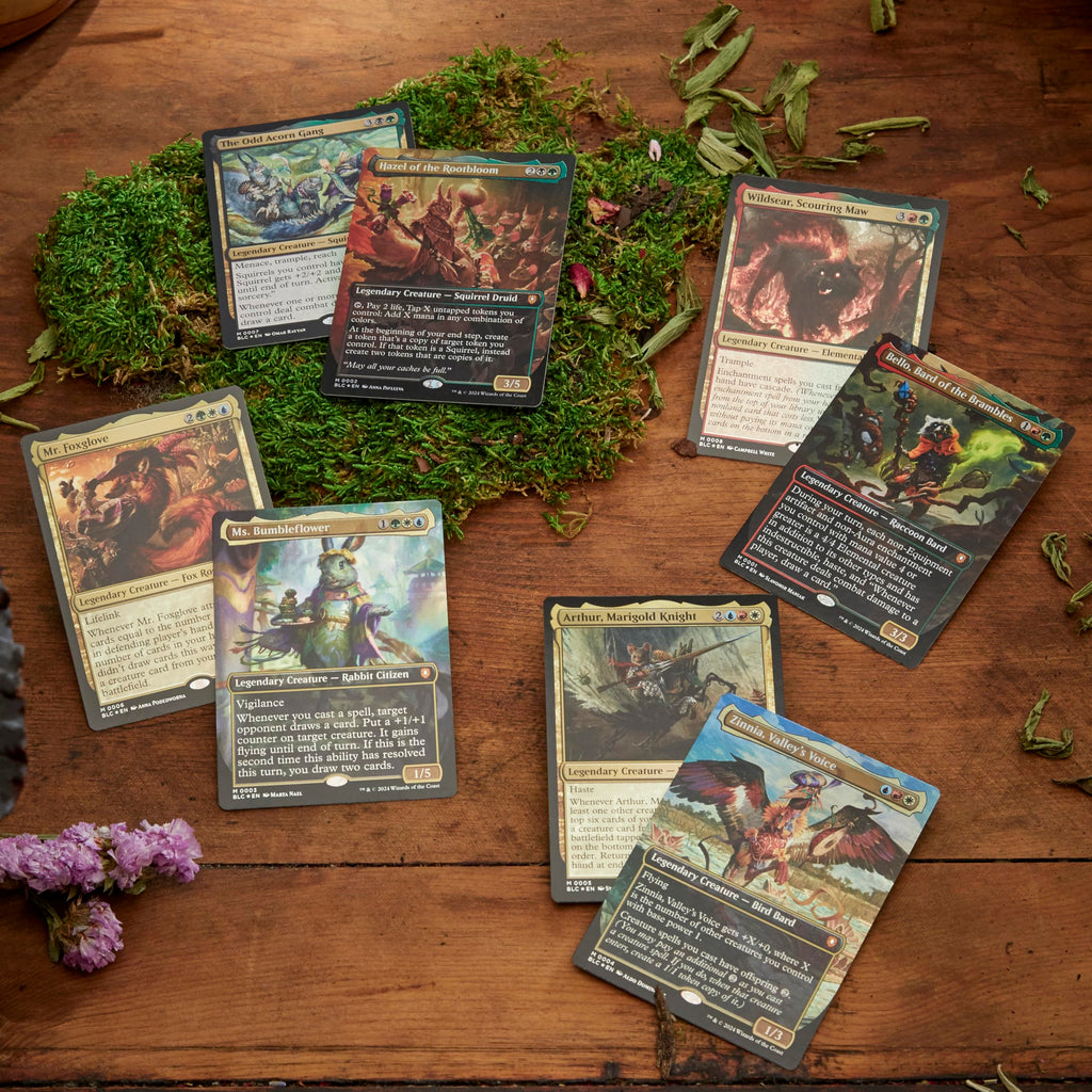 Magic: The Gathering Bloomburrow Commander Deck - Family Matters (100-Card Deck, 2-Card Collector Booster Sample Pack + Accessories)