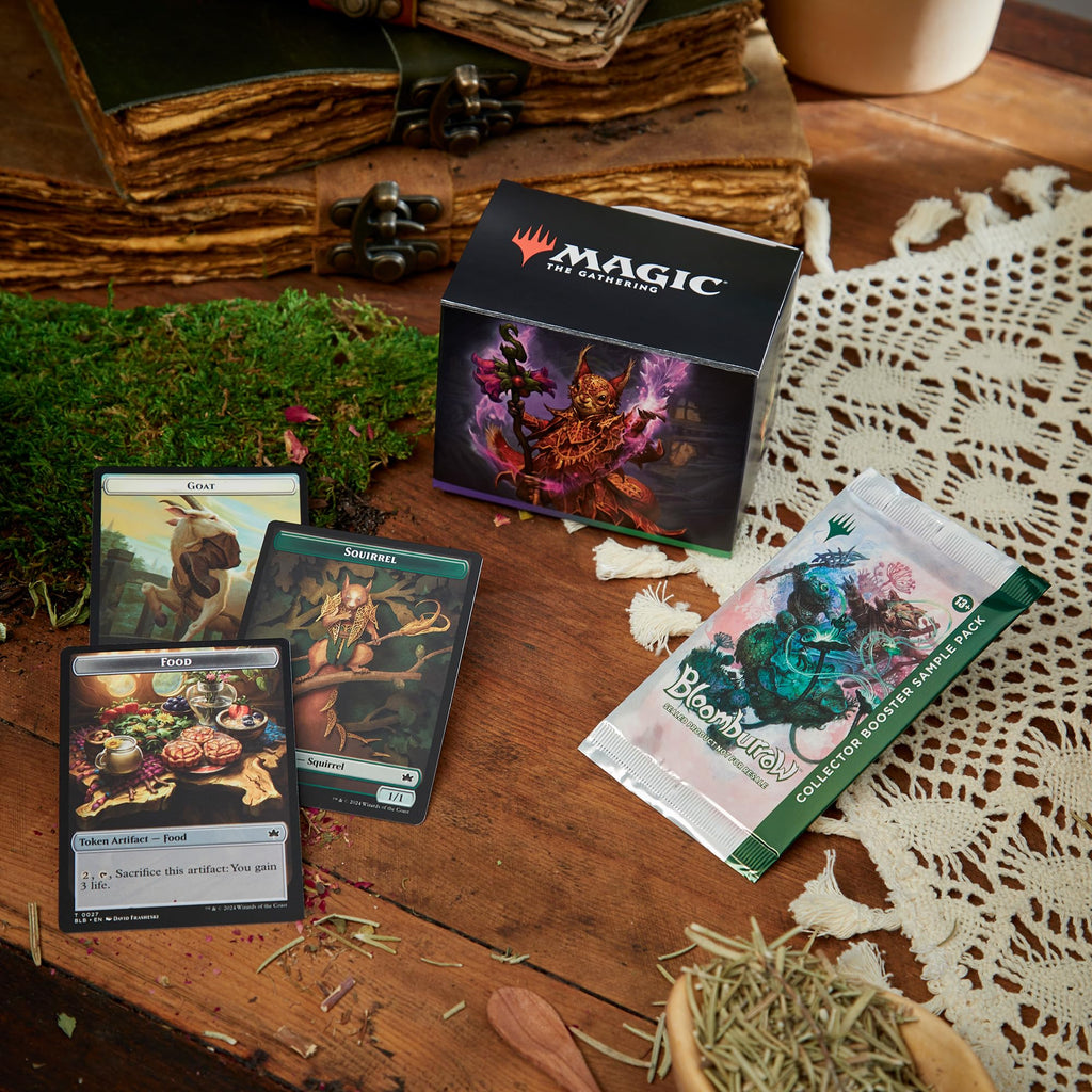 Magic: The Gathering Bloomburrow Commander Deck - Family Matters (100-Card Deck, 2-Card Collector Booster Sample Pack + Accessories)