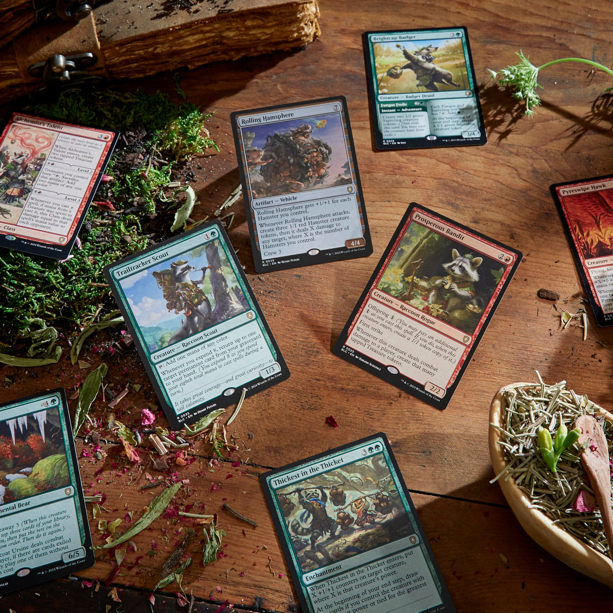 Magic: The Gathering Bloomburrow Commander Deck - Family Matters (100-Card Deck, 2-Card Collector Booster Sample Pack + Accessories)