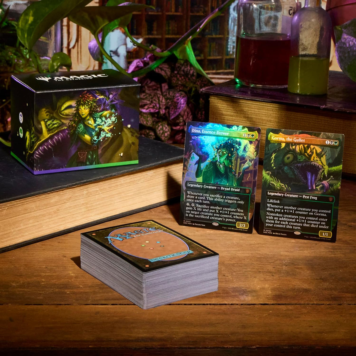 Magic: The Gathering Secrets of Strixhaven Commander Deck - Witherbloom Pestilence (100-Card Deck, Deck Box + Accessories)