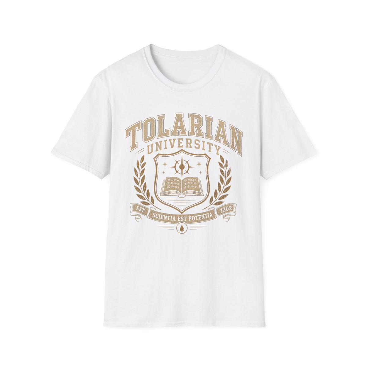 Tolarian University Crest T-Shirt — Collegiate Magic School Tee