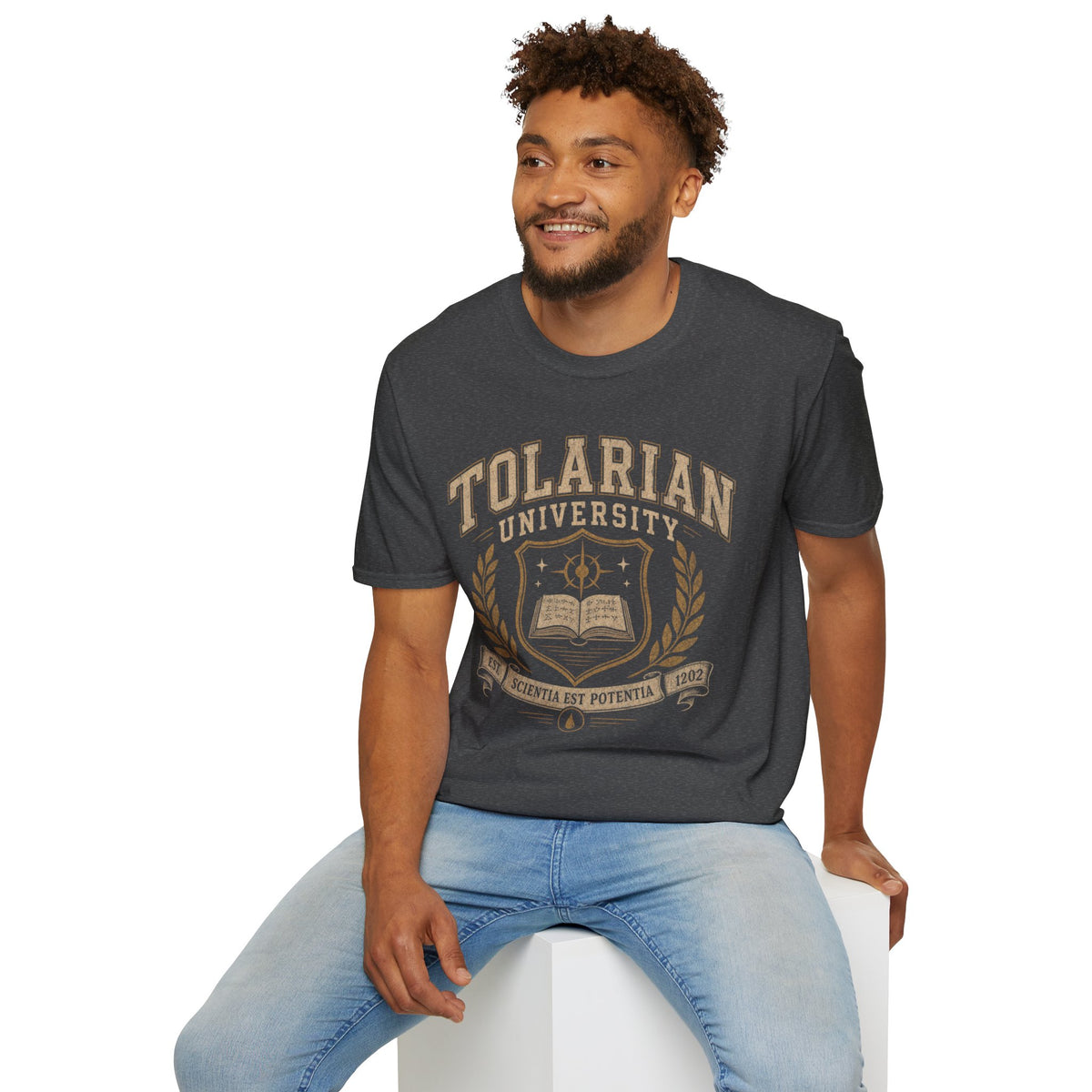 Tolarian University Crest T-Shirt — Collegiate Magic School Tee