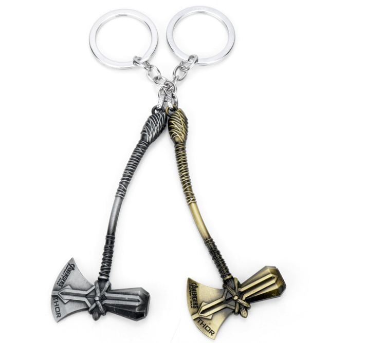 Avengers Infinity War Thor Loki Hammer Keychain