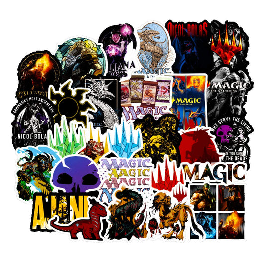 Magic: The Gathering Card Game Stickers for Teens Laptop Cool Trendy Game Decals for Boys Men Water Bottles Notebook Luggage Bike Motorcycle Boys Gifts 50pcs