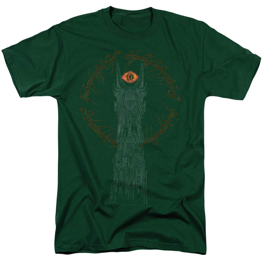 Popfunk Lord of The Rings Tower of Sauron Eye T Shirt & Stickers (Large Hunter Green - Eye)