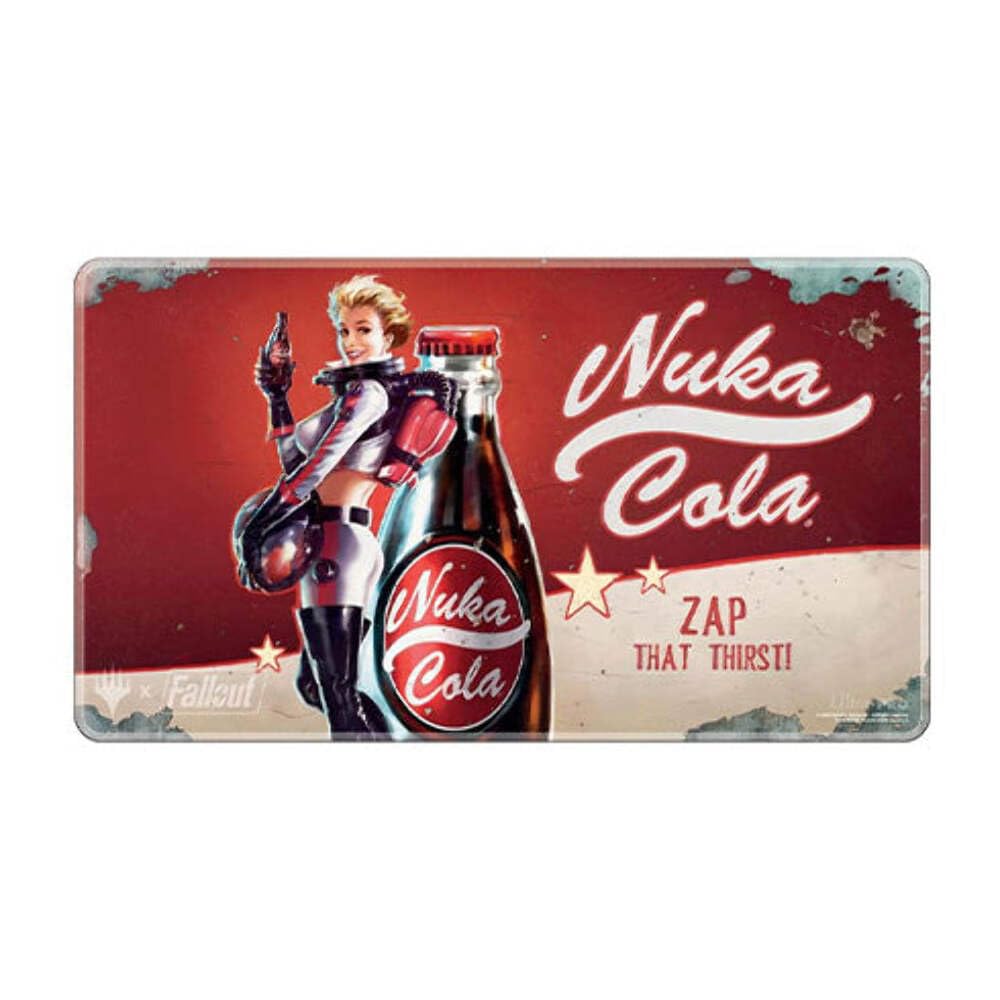 Ultra PRO - Fallout Holofoil Playmat - Nuka Cola Pinup - for Magic: The Gathering Limited Edition Collectible Trading Tabletop Gaming Essentials Accessory Supplies