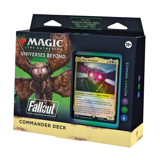 Magic: The Gathering Fallout Commander Deck – Mutant Menace (100-Card Deck 2-Card Collector Booster Sample Pack + Accessories)