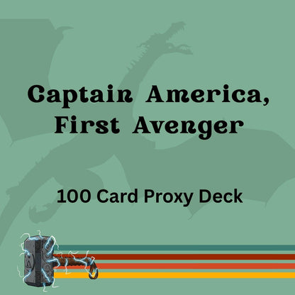 Captain America, First Avenger 100 PROXY Card Commander Deck - Sleeved