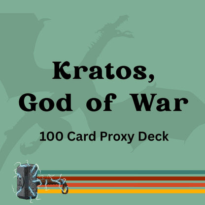 Kratos, God of War 100 PROXY Card Commander Deck - Sleeved