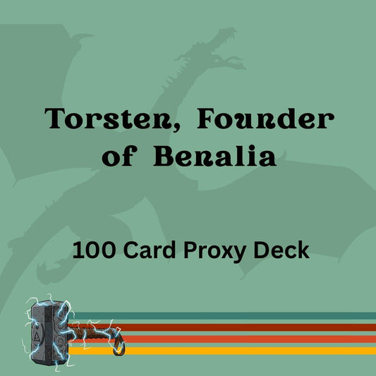 Torsten, Founder of Benalia 100 PROXY Card Commander Deck - Sleeved