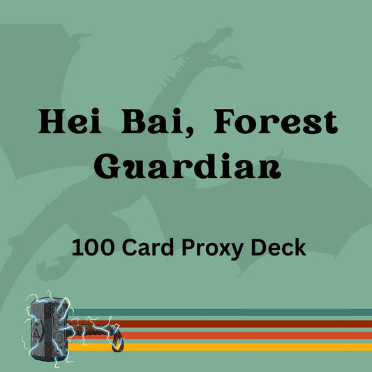 Hei Bai, Forest Guardian 100 PROXY Card Commander Deck - Sleeved