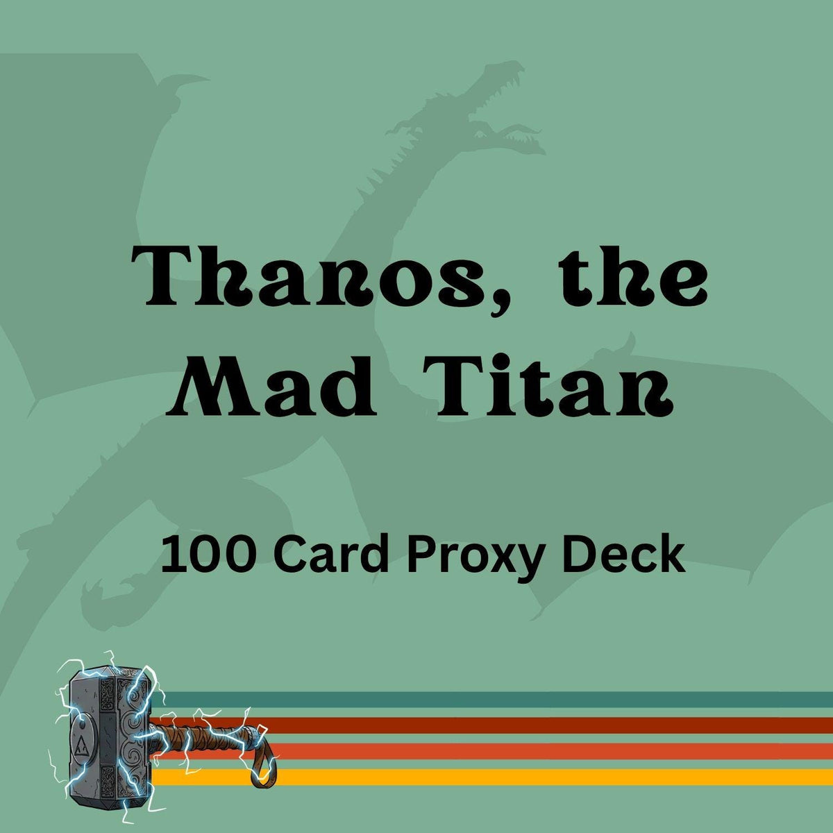 Thanos, the Mad Titan 100 PROXY Card Commander Deck - Sleeved