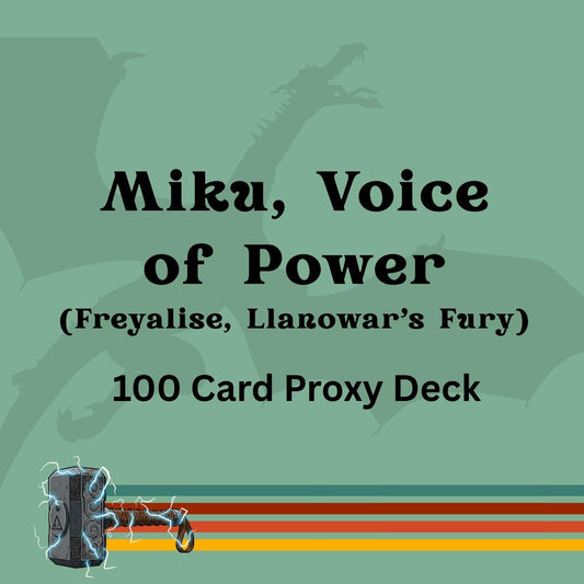 Miku, Voice of Power (Freyalise, Llanowar's Fury) 100 PROXY Card Commander Deck - Sleeved