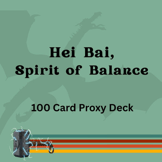 Hei Bai, Spirit of Balance 100 PROXY Card Commander Deck - Sleeved